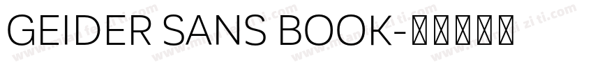 GEIDER SANS BOOK字体转换